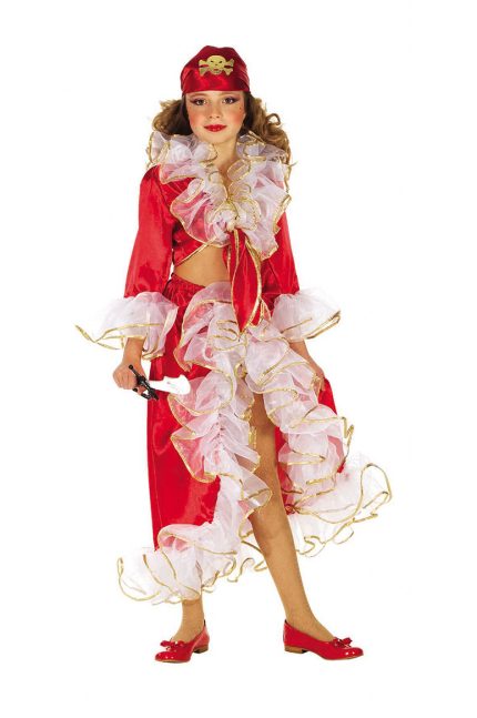 Kokora Costume ΣΤΟΛΗ ΚΟΚΚΙΝΗ ΠΕΙΡΑΤΙΝΑ Αποκριάτικες στολές για Κορίτσια